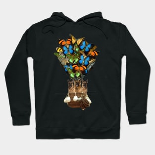 German Shepherd Dog Butterfly Hot Air Balloon Hoodie